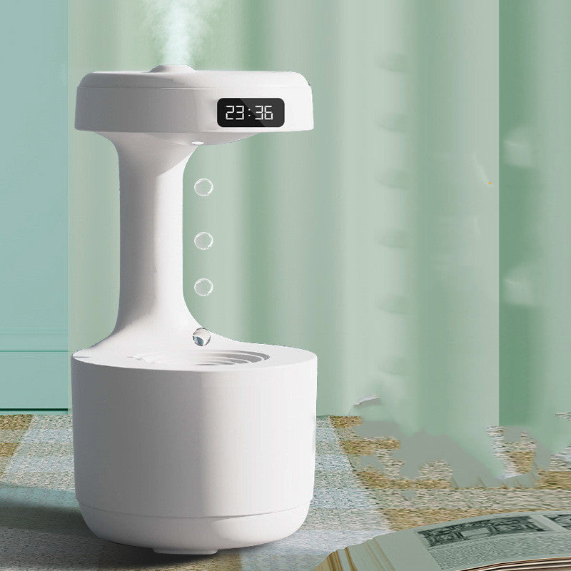 Anti-Gravity Humidifier With Clock Water Drop Backflow Aroma Diffuser Large Capacity Office Bedroom Mute Household Sprayer ALPENZO