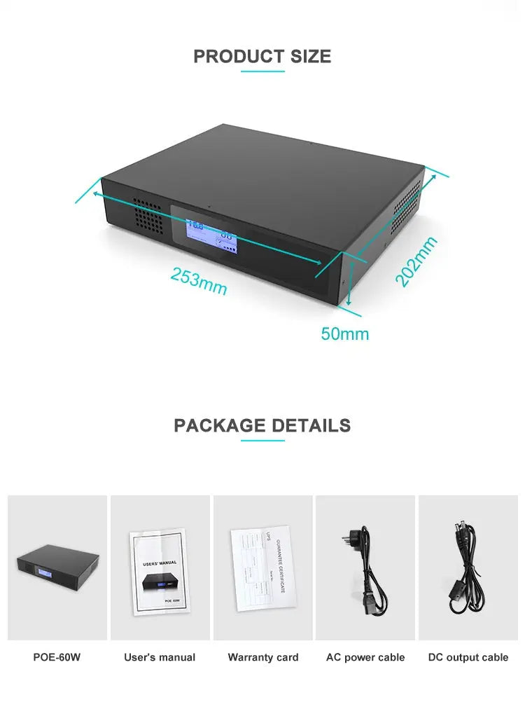 SKE Mini DC UPS POE 60W UPS 8*2200mah Battery Portable Battery Backup Uninterrupted Power Supply Output DC POE For Many Device - ALPENZO