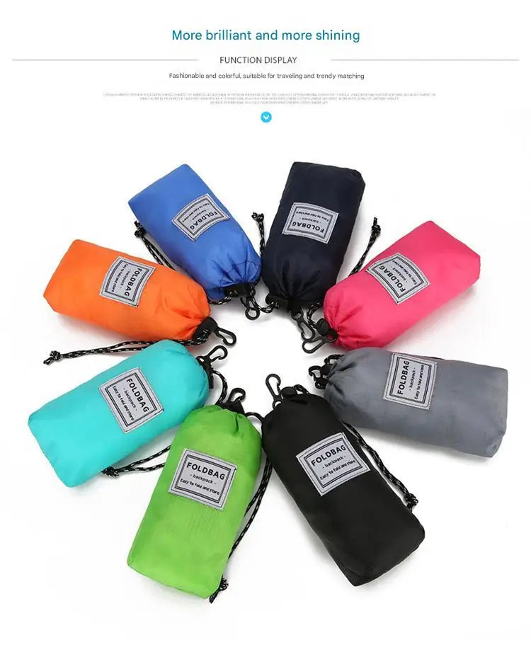 Outdoor Ultra-light Travel Portable Folding Backpack Waterproof Skin Storage Bag Mountaineering Leisure Sports Backpack
