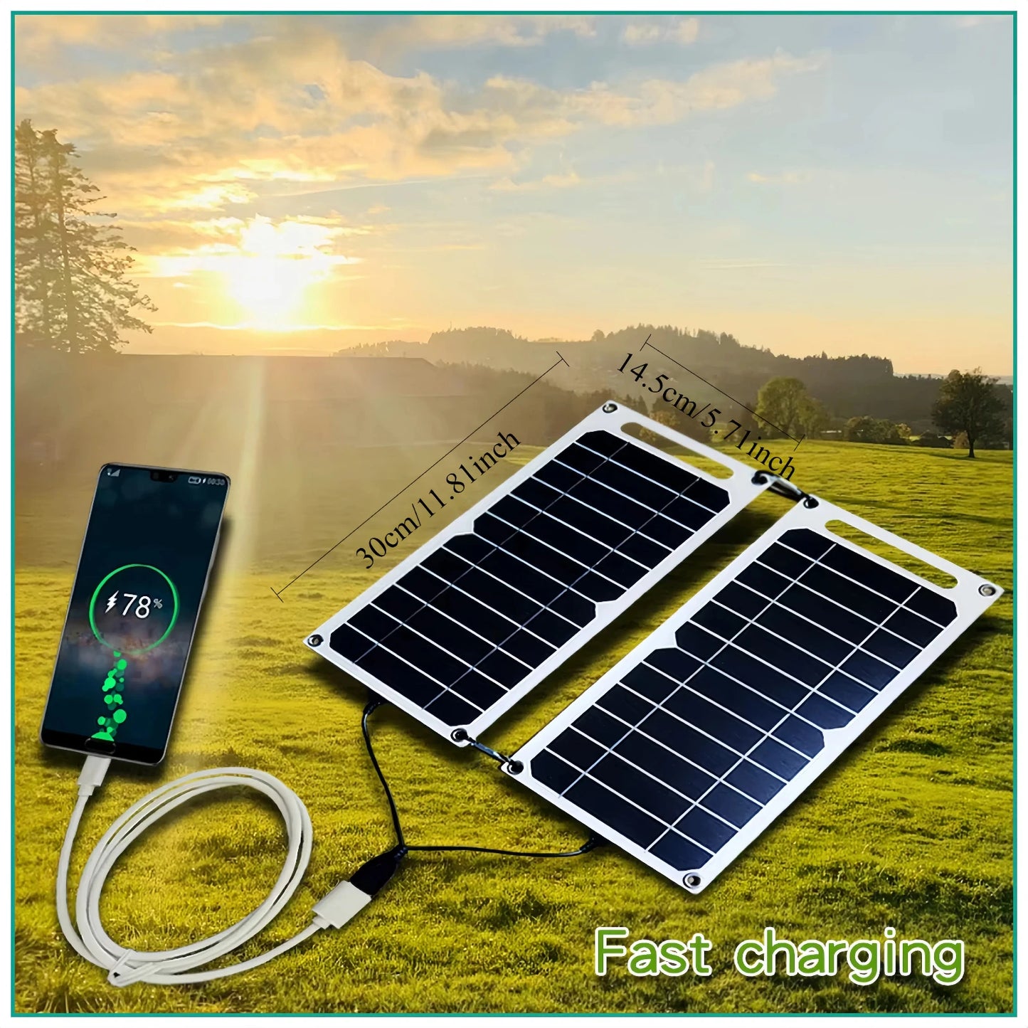 Wholesale Solar Panel 1-14pcs USB Waterproof Outdoor Hiking Camping Portable Battery Mobile Phone Charging Bank Charging Panel - ALPENZO
