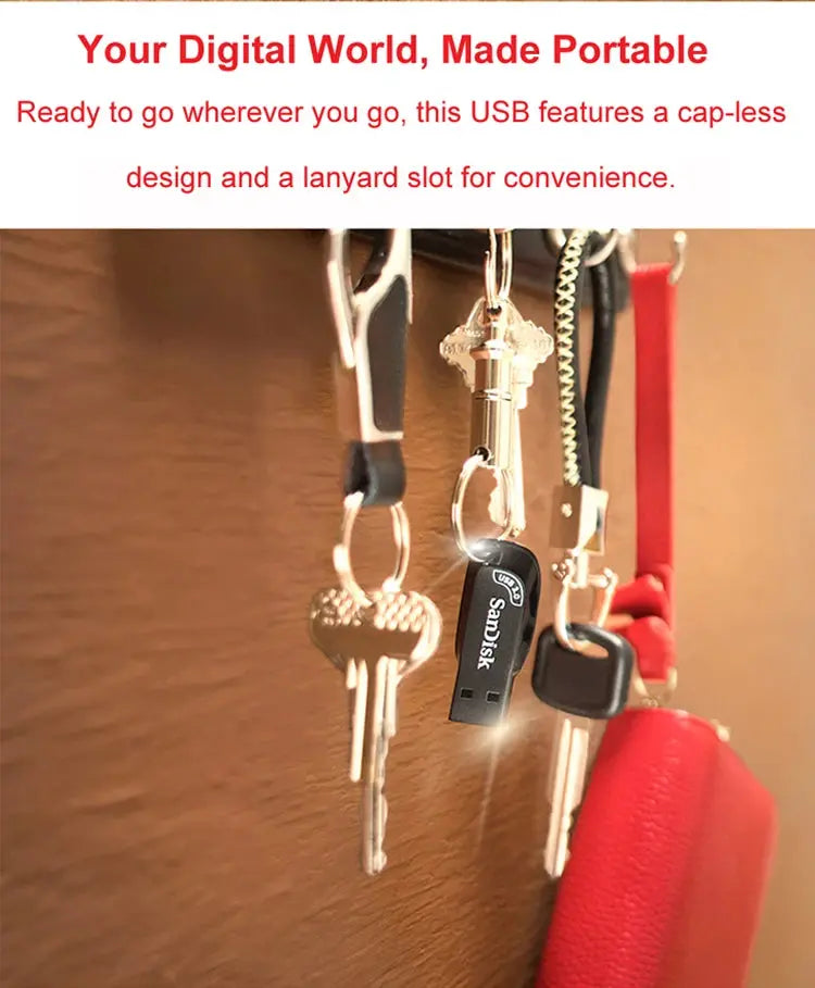 Original SanDisk USB 3.2 USB Flash Drive CZ410 32GB 64GB 128GB 256GB Pen Drive Memory Stick Black U Disk Mini Pendrive - ALPENZO