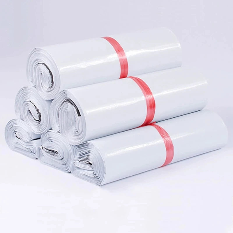 INPLUSTOP Ploy Shipping Bags Opaque PE Plastic Express Envelope Storage White Color Mailing Bags Self Adhesive Seal Courier Bag ALPENZO
