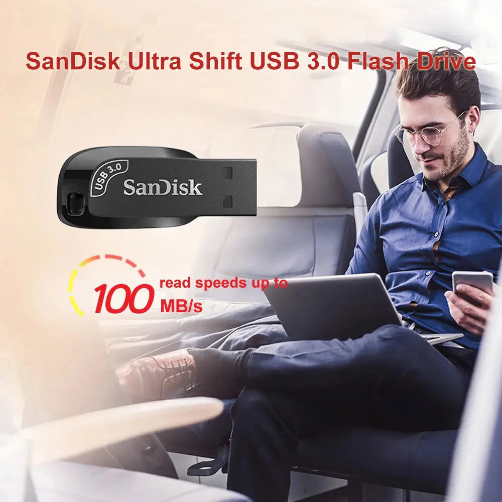 Original SanDisk USB 3.2 USB Flash Drive CZ410 32GB 64GB 128GB 256GB Pen Drive Memory Stick Black U Disk Mini Pendrive - ALPENZO