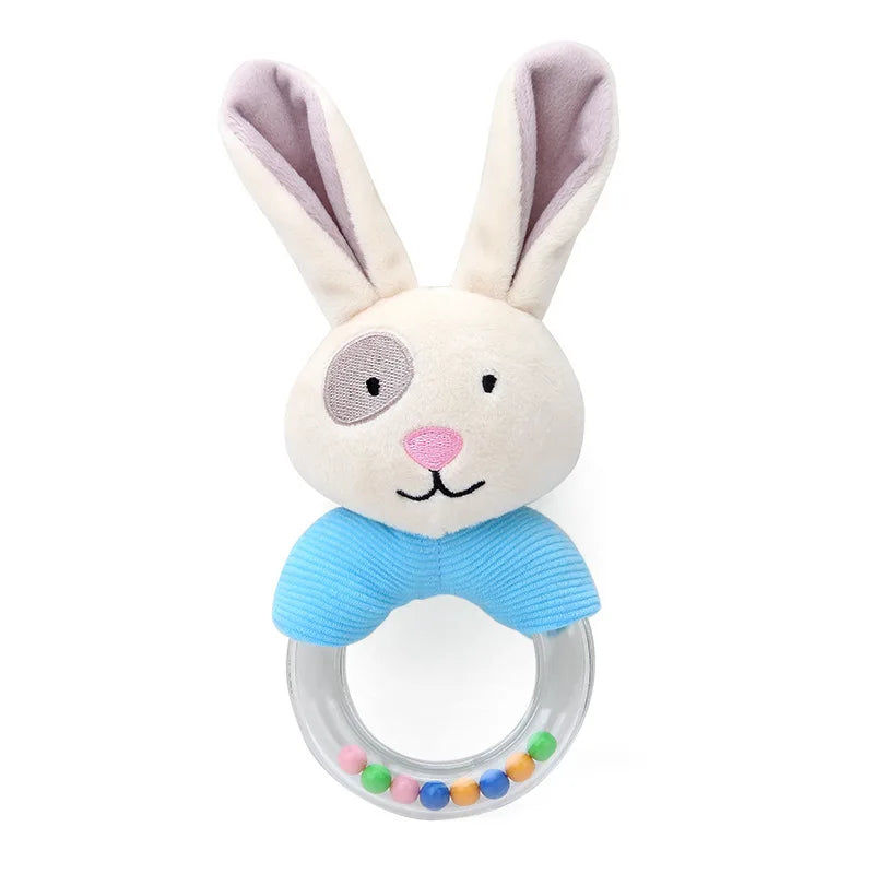 QWZ Hot Cute Baby Rattle Toys Rabbit Plush Baby Cartoon Bed Toys for Newborn 0-24 Months Educational Toy Sheep Bear Hand Bells ALPENZO