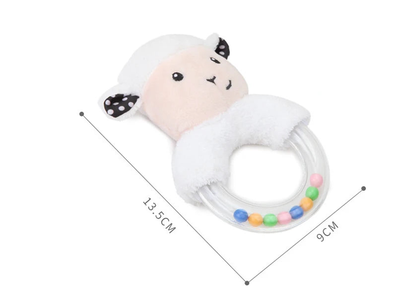 QWZ Hot Cute Baby Rattle Toys Rabbit Plush Baby Cartoon Bed Toys for Newborn 0-24 Months Educational Toy Sheep Bear Hand Bells ALPENZO