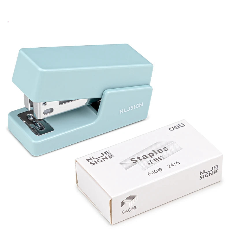 KHINSUN Mini Stapler Set Portable Color Paper Binding Machine Use 24/6 26/6 Staples Fashion Stationery Office Supplies ALPENZO