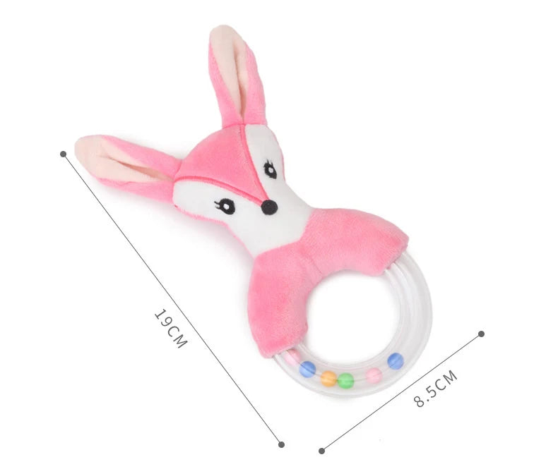 QWZ Hot Cute Baby Rattle Toys Rabbit Plush Baby Cartoon Bed Toys for Newborn 0-24 Months Educational Toy Sheep Bear Hand Bells ALPENZO