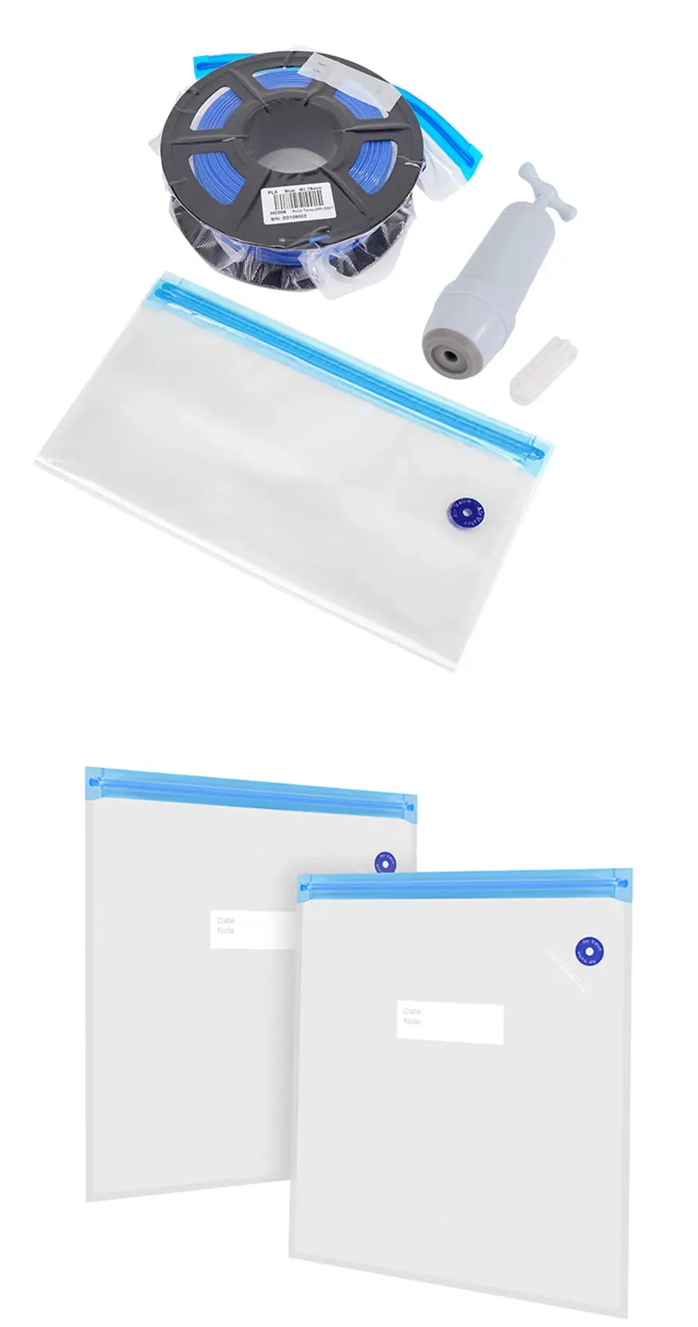 PLA ABS TPU PETG Filament Vacuum Bag With Handle Air Pump 3D Printer Filaments Storage Bag Dryer Keep 3D Printing Accessories - ALPENZO