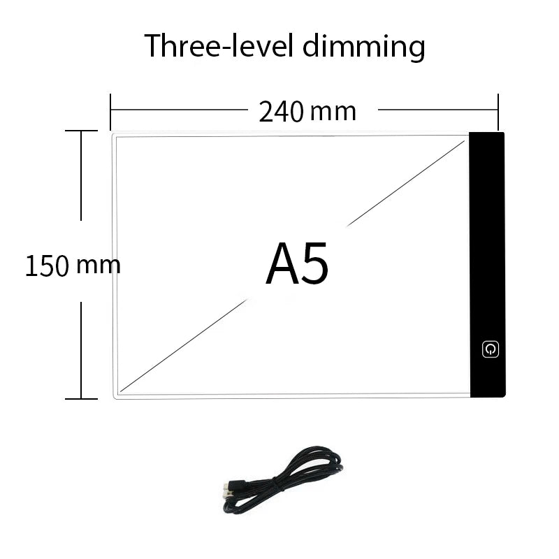 A4 Level Dimmable Led Drawing Copy Pad Board Children's Toy Painting Educational Kids Grow Playmates Creative Gifts For Children ALPENZO