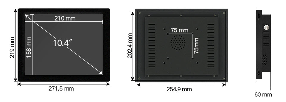 10" 12" 15 Inch Industrial Computer All In One PC Mini Tablet Panel With Resistive Touch Screen Intel Core i3 with Win 10 PRO - ALPENZO