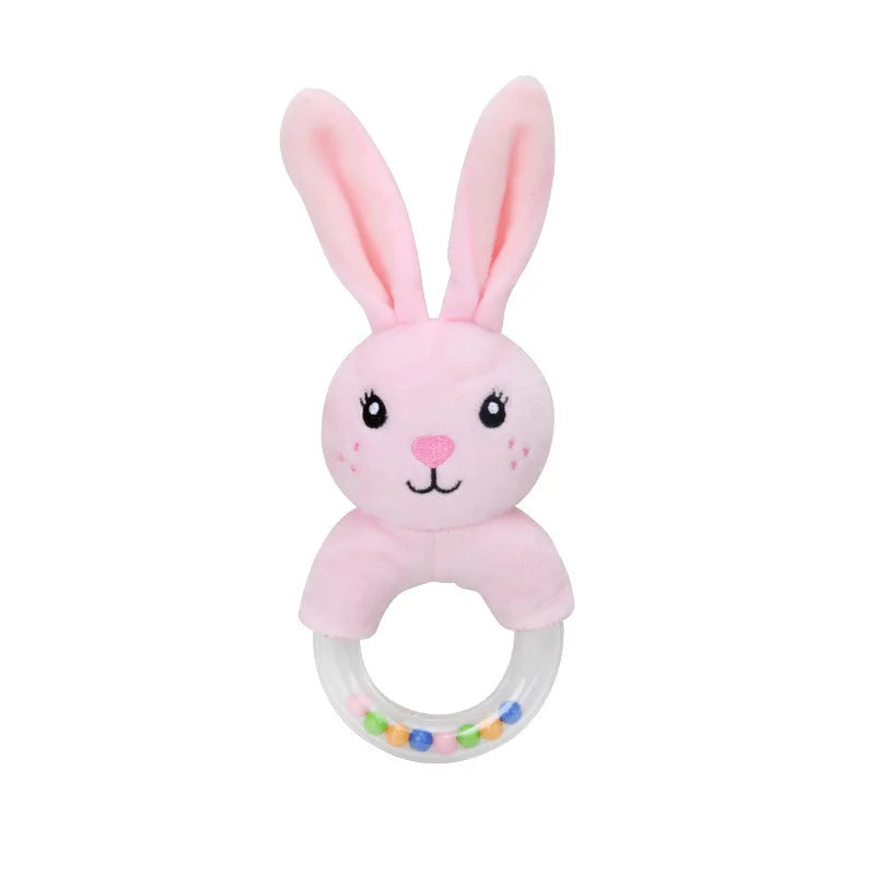 QWZ Hot Cute Baby Rattle Toys Rabbit Plush Baby Cartoon Bed Toys for Newborn 0-24 Months Educational Toy Sheep Bear Hand Bells ALPENZO