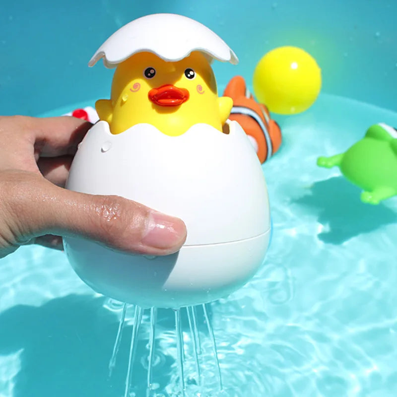 Baby Bathing Toy Kids Cute Duck Penguin Egg Water Spray Sprinkler Bathroom Sprinkling Shower Swimming Water Toys For Kids Gift ALPENZO