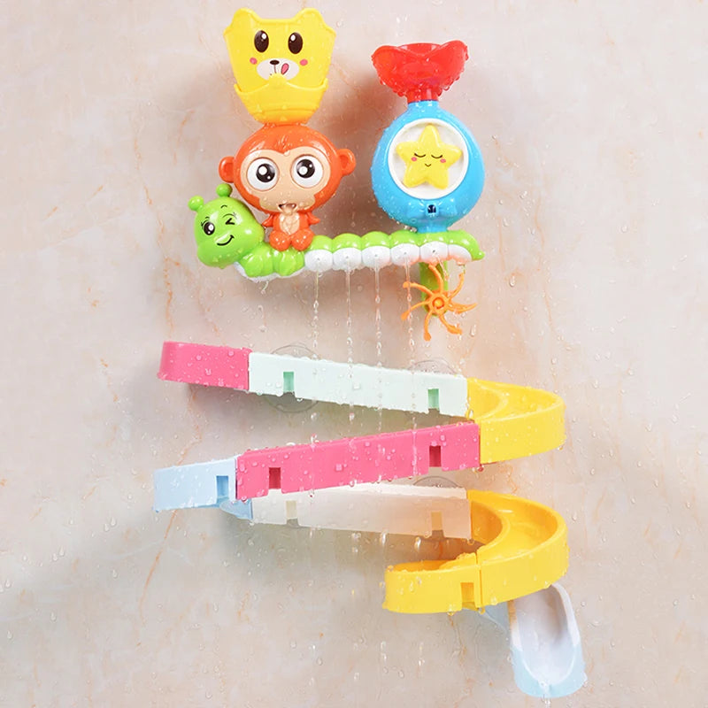QWZ Baby Cartoon Monkey Classic Shower Bath Toy Animal Sprinkle Bathroom Swimming Bathing Shower Educational Toys For Kid Gift ALPENZO
