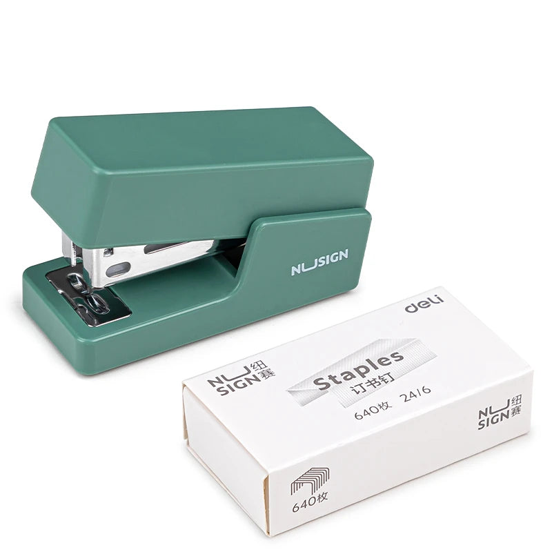 KHINSUN Mini Stapler Set Portable Color Paper Binding Machine Use 24/6 26/6 Staples Fashion Stationery Office Supplies ALPENZO