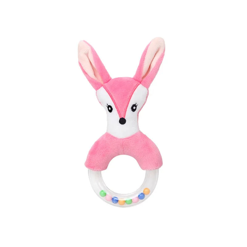 QWZ Hot Cute Baby Rattle Toys Rabbit Plush Baby Cartoon Bed Toys for Newborn 0-24 Months Educational Toy Sheep Bear Hand Bells ALPENZO