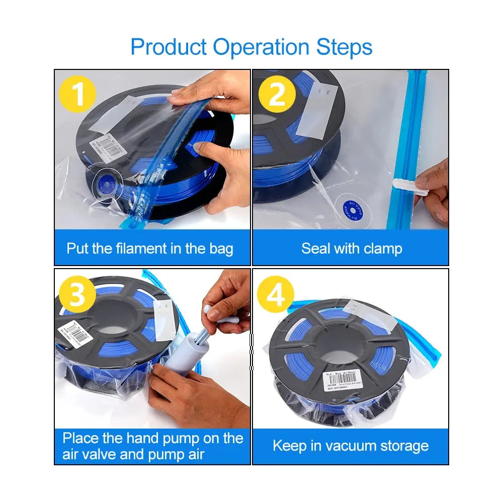 PLA ABS TPU PETG Filament Vacuum Bag With Handle Air Pump 3D Printer Filaments Storage Bag Dryer Keep 3D Printing Accessories - ALPENZO