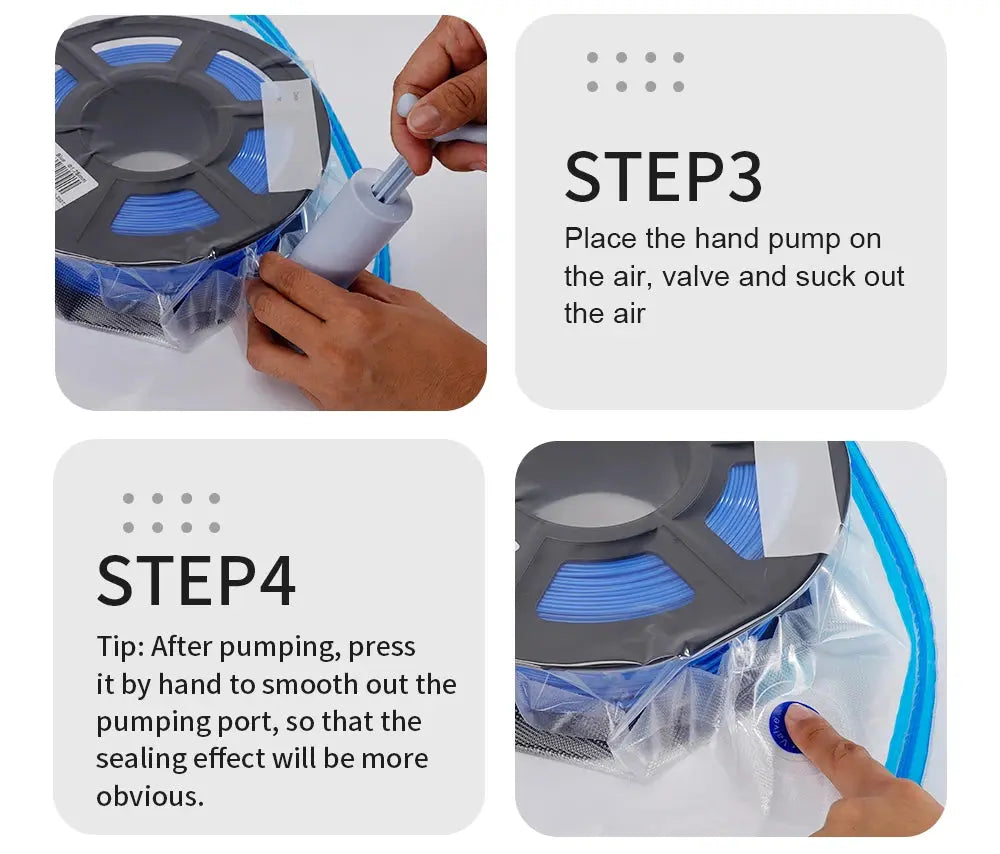 PLA ABS TPU PETG Filament Vacuum Bag With Handle Air Pump 3D Printer Filaments Storage Bag Dryer Keep 3D Printing Accessories - ALPENZO