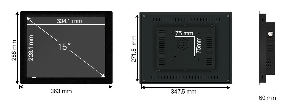 10" 12" 15 Inch Industrial Computer All In One PC Mini Tablet Panel With Resistive Touch Screen Intel Core i3 with Win 10 PRO - ALPENZO
