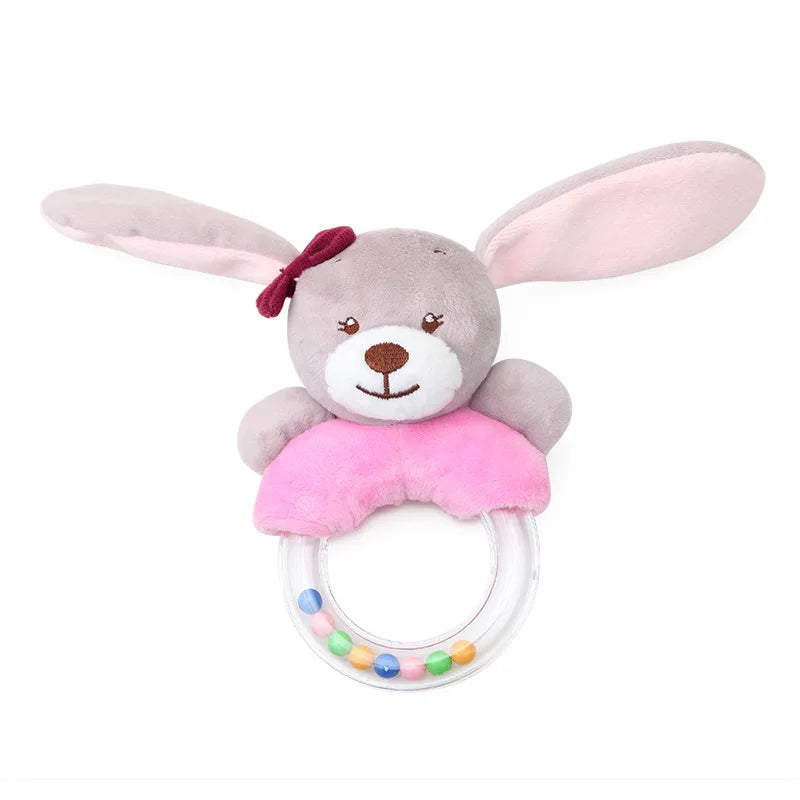 QWZ Hot Cute Baby Rattle Toys Rabbit Plush Baby Cartoon Bed Toys for Newborn 0-24 Months Educational Toy Sheep Bear Hand Bells ALPENZO