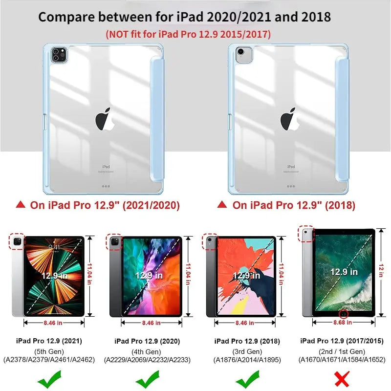 For iPad Case 10.2 9th 8th 7th 10 10th Generation Pro 11 13 2024 12.9 2022 Cover Pencil Holder Funda For iPad Air 5 4 10.9 Cases - ALPENZO