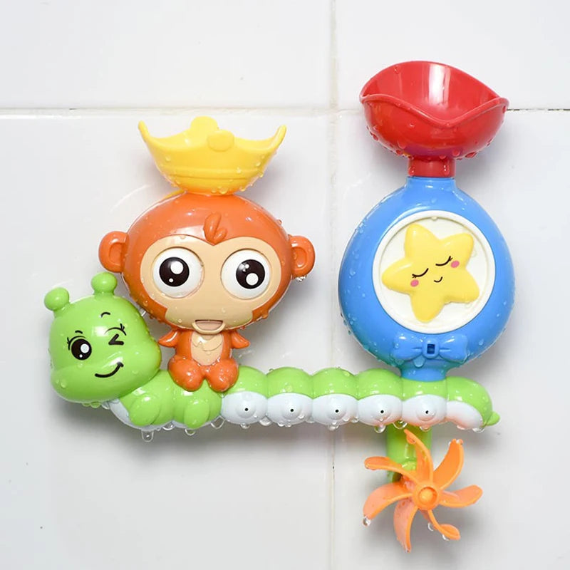 QWZ Baby Cartoon Monkey Classic Shower Bath Toy Animal Sprinkle Bathroom Swimming Bathing Shower Educational Toys For Kid Gift ALPENZO