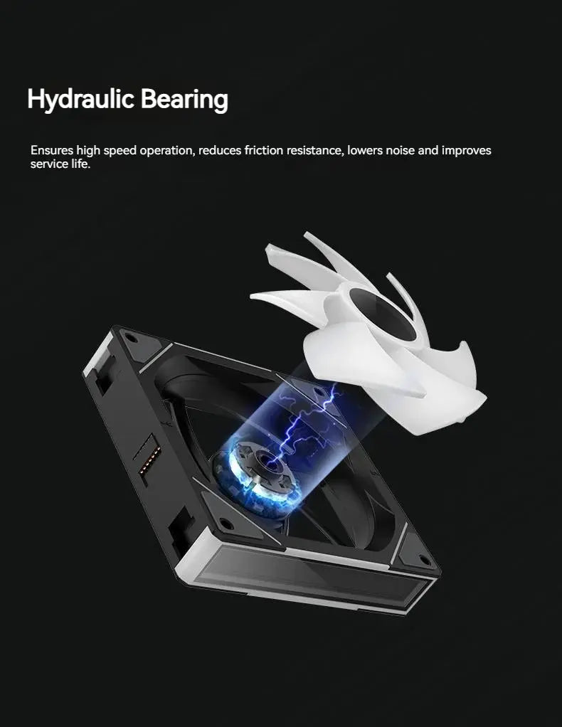 TEUCER JM-1 Computer Case Fan ARGB Mirror Cycle Light Effect 120mm 4Pin PWM PC Cooling Fan Low Noise Water Cooling Ventilador - ALPENZO