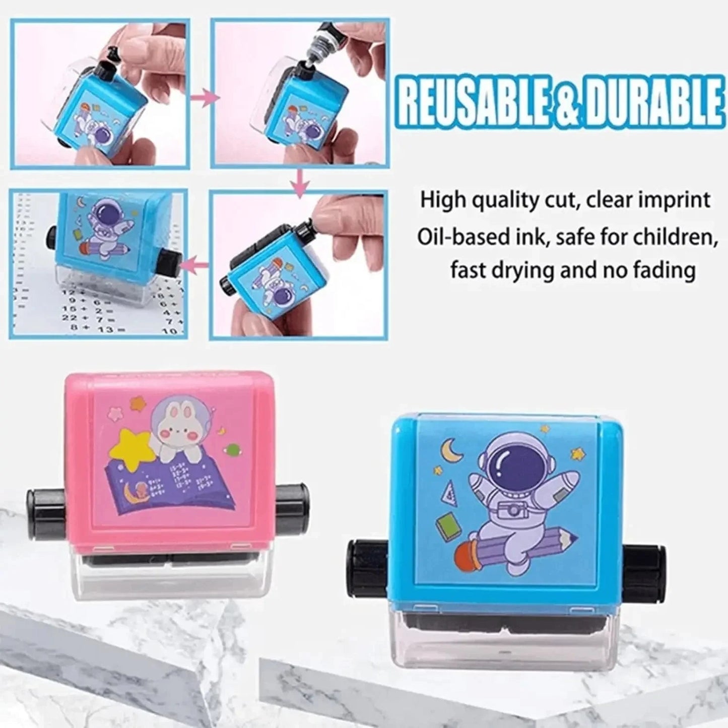 Math Roller Stamp Addition Subtraction Multiplication Division Practice Digital Mathematical Operation Stamp Teaching Supplies ALPENZO