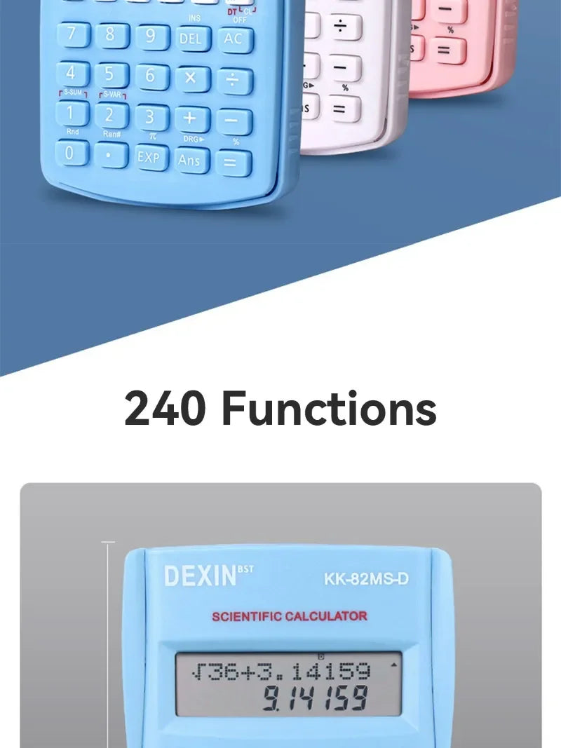 Multifunctional Scientific Calculator Student Simple Portable Big Screen Function Calculator Stationery School Office Supplies ALPENZO