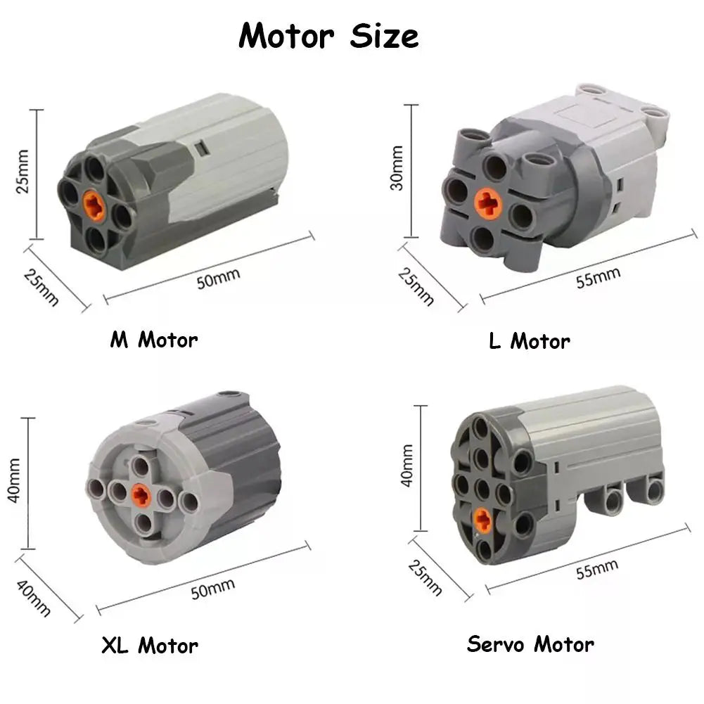 Technical MOC Power Functions Motor Parts M L XL Servo Motor Train Buggy Motor IR Remote With Legoeds 8881 8883 5292 8886 ALPENZO