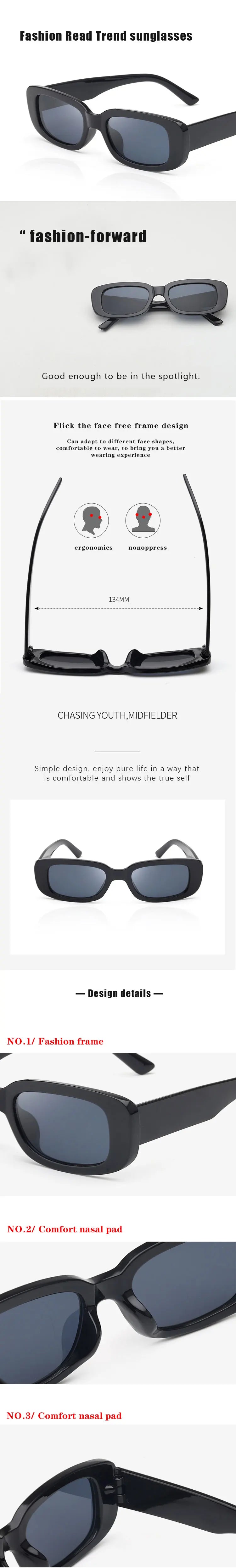 Box black new sunglasses male European glasses female retro anti-UV sunglasses