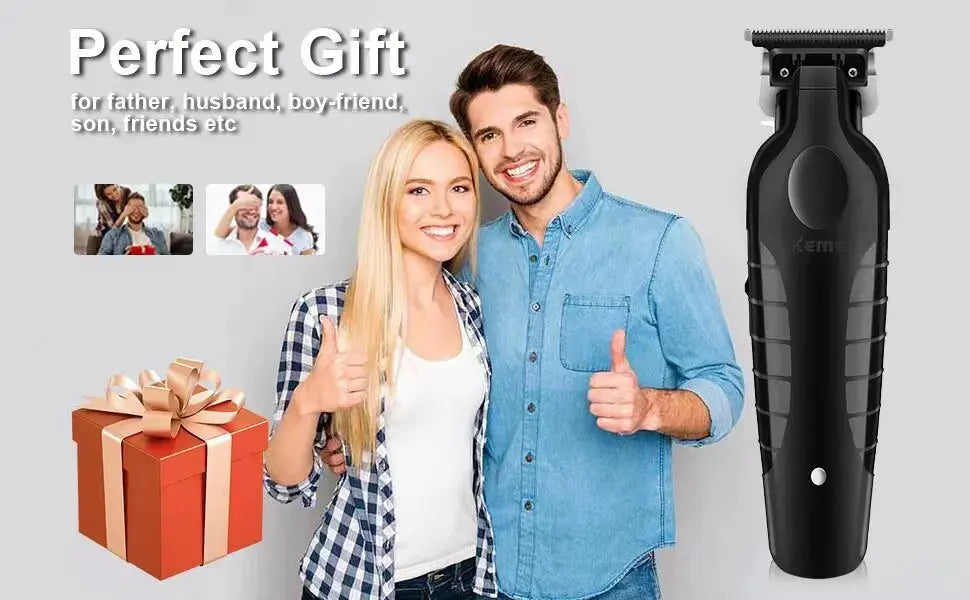 Kemei Men's Cordless Hair Clipper USB Rechargeable Electric Hair Clipper Zero Gap Trimmer Electric Hair Cutting Machine KM-2299 - ALPENZO
