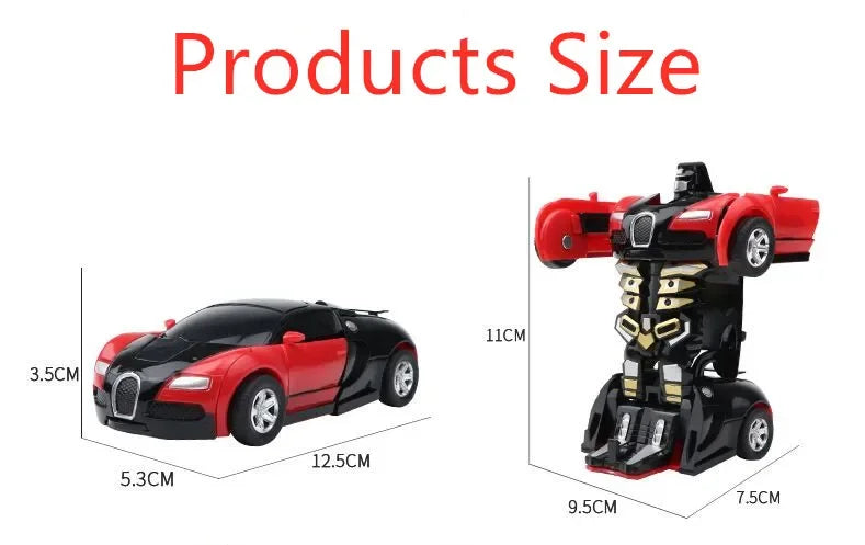 One Click Automatic Collision Deformation Robot Boy Gift Dual Form Toy Car Father Son Interactive Model Car ALPENZO