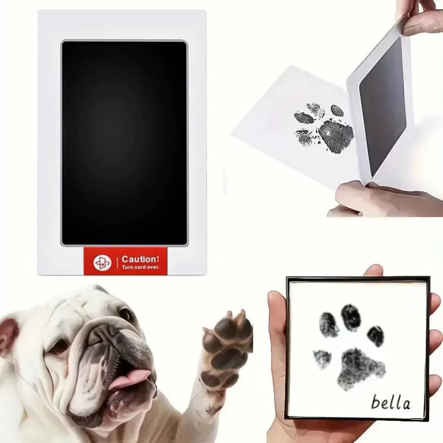 Paw Print Clean Touch Ink Pad, Dog Or Cat Pet Owner Keepsake, DIY Inkless Nose and Pawprint Impression Making Kit - ALPENZO