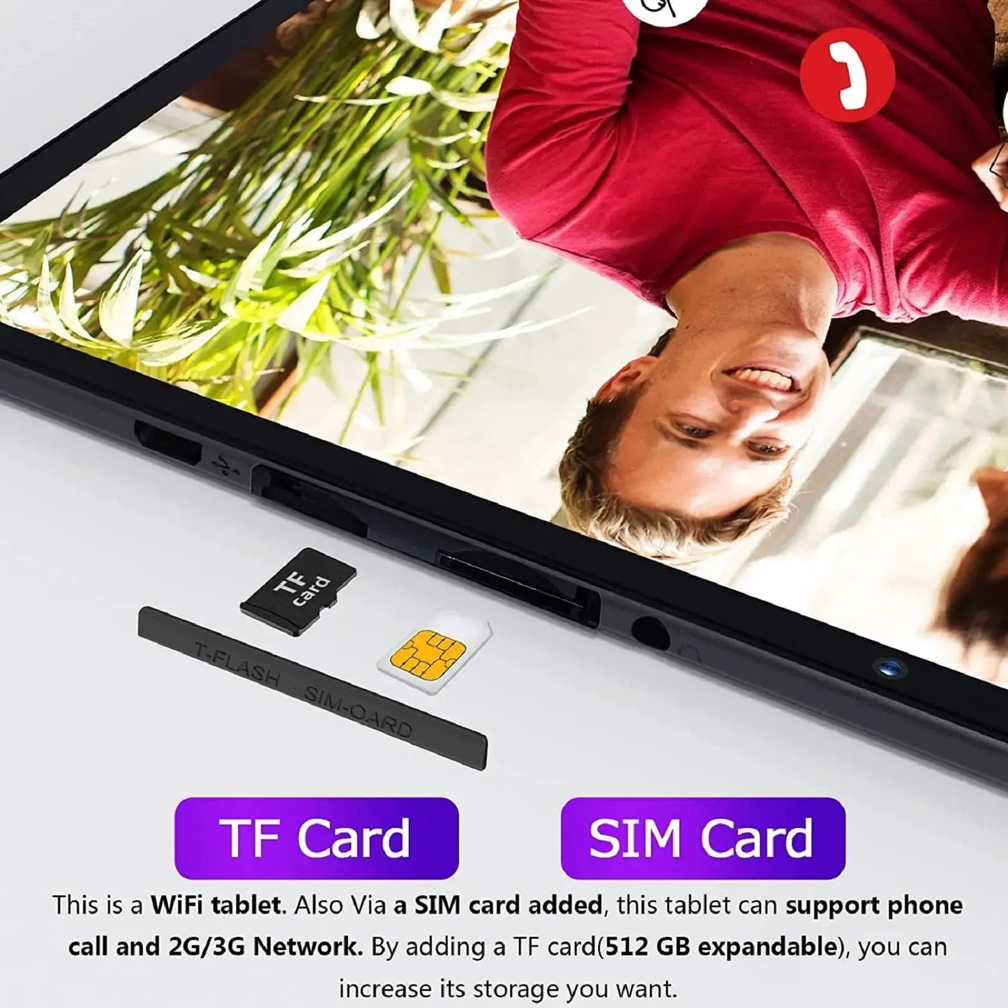 PRITOM 10 Inch Tablet PC with SIM Slot Android 13 64 GB Quad Core Touch Screen WiFi GPS Support 3G Phone Call - ALPENZO