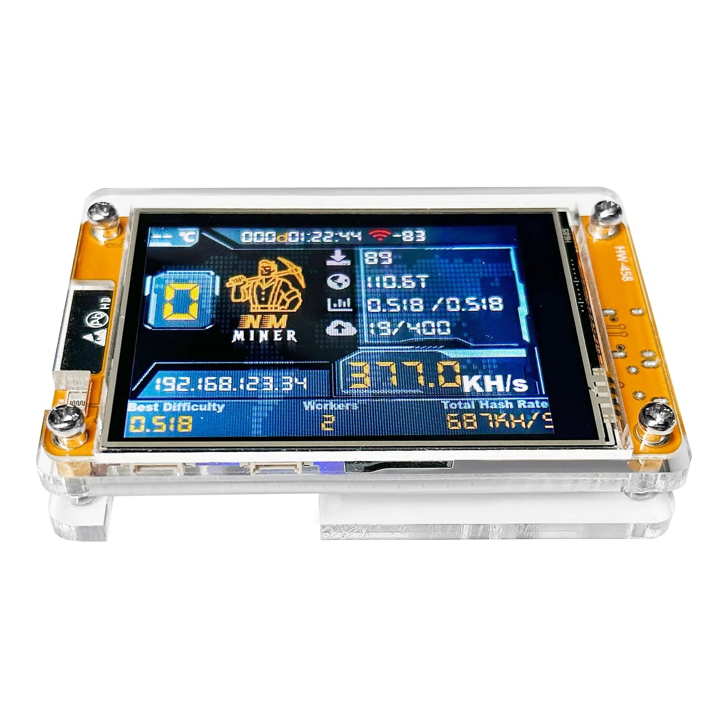 NMMiner NerdMiner V2 Hashrate 377KH/s Lucky Miner ESP32 2.8 inch Smart Display Crypto Solo Lottery Bitcoin ESP32-2432S028R DROOM - ALPENZO