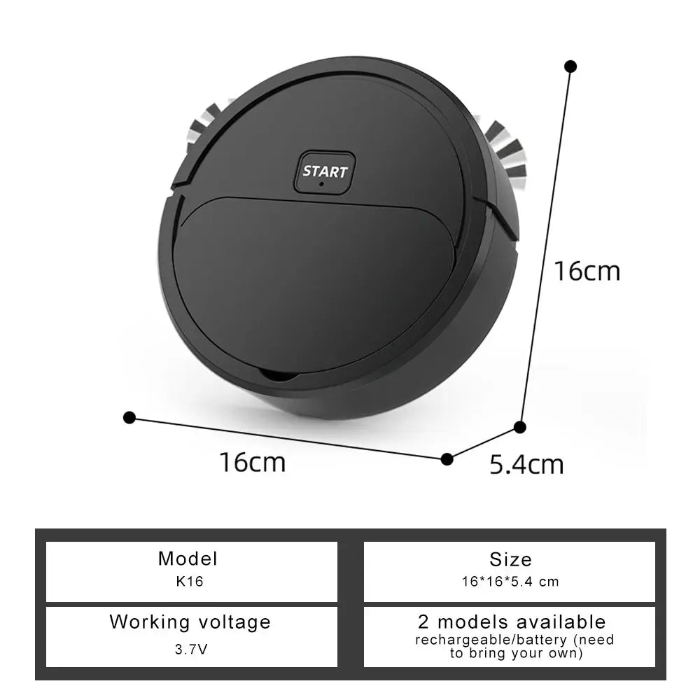 Fully Automatic Sweeping Robot Sweep Vacuum Cleaner Mopping The Floor Mini Cleaner Home Use Lazybones Intelligent 3 In1 Sweeper - ALPENZO