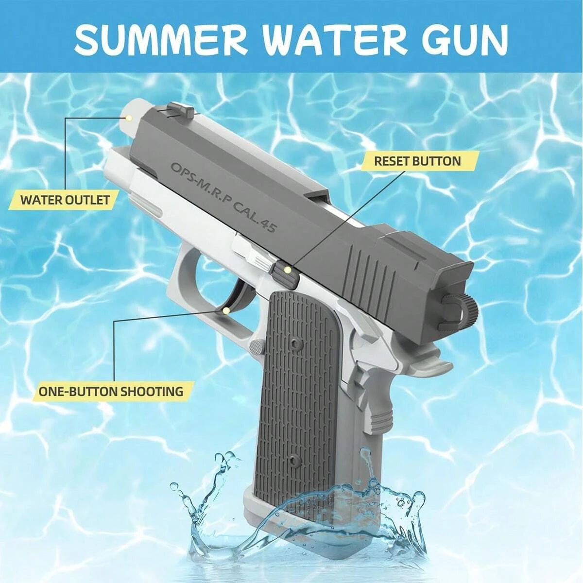 M1911 Water Guns Pistol Toy Squirt Guns, Summer Pool Beach Shooting Games Outdoor Toys, Water Blaster Pistol for Kids Adult ALPENZO