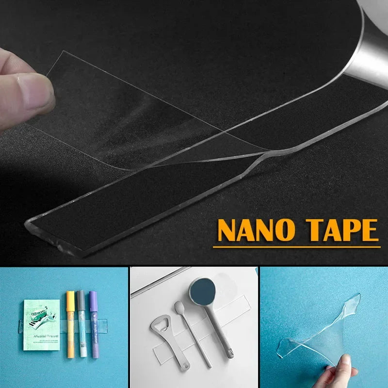 Nano Double Sided Adhesive Waterproof Transparent Reusable Acrylic Double Side Adhesive Suitable For Home Bathroom Decoration - ALPENZO