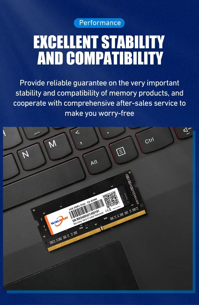 WALRAM 2PCS DDR4 8GB Ram Memoria DDR3 1600MHz 2666MHZ 3200MHZ Sodimm Notebook Memory DDR3L 4GB 2666 1600 1.35V 1.2V Latpop Ram - ALPENZO
