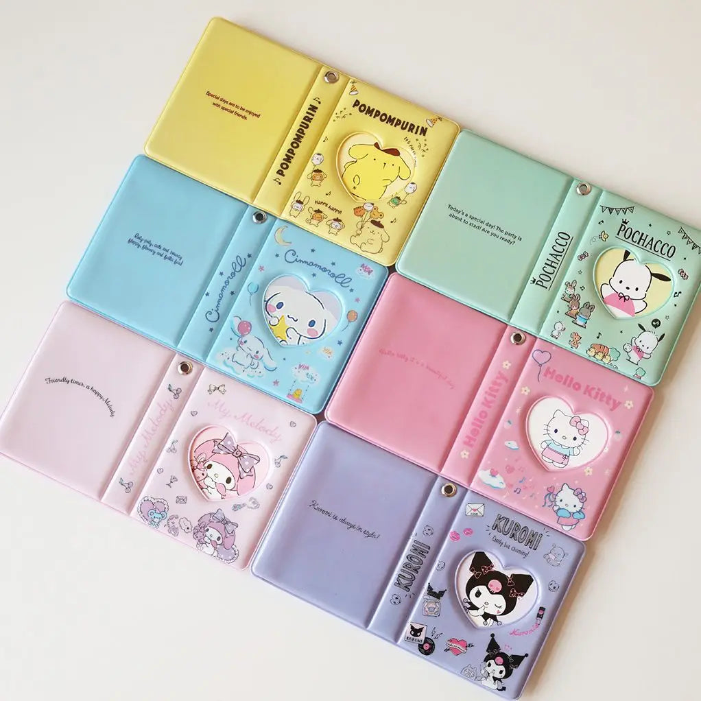 Kawaii Cartoon Hello Kitty Photo Album Anime Kuromi Melody Cinnamoroll 3-Inch Mini Idol Card Collection Card Book ALPENZO
