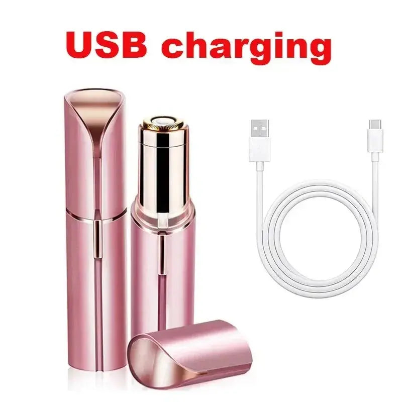 Portable Lipstick Shaped Women Electric Epilator Eyebrow Trimmer Painless Effective Facial Hair Removal Shaver Small Epilator - ALPENZO