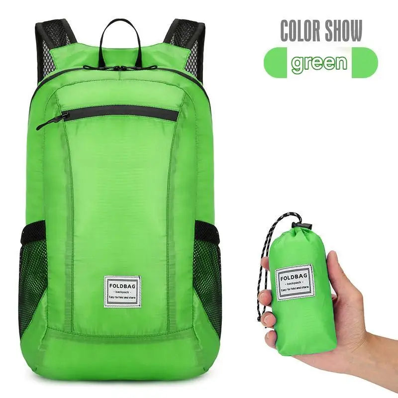 Outdoor Ultra-light Travel Portable Folding Backpack Waterproof Skin Storage Bag Mountaineering Leisure Sports Backpack