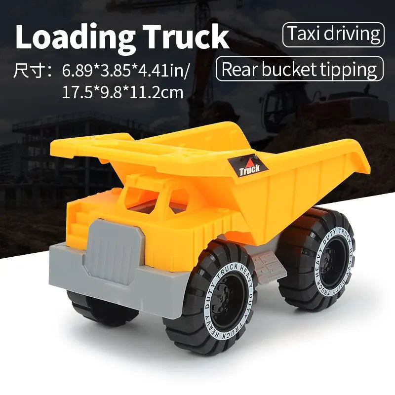 Excavator Dump Truck Model Toy Engineering Vehicle Set .Construction Fleet Toddler Early Education Construction Vehicles Toys ALPENZO