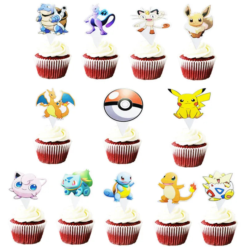 Cartoon Pikachu Theme Birthday Party Disposable Tableware Set Balloons Decorations Photo Props Background Pokemon Party Supplies ALPENZO