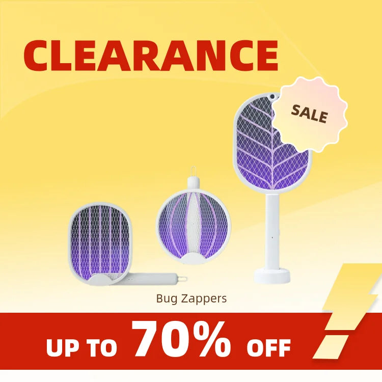 Clearance_Foldable Electric Mosquito Killer Fly Swatter Trap USB Rechargeable Mosquito Racket Insect Killer with UV Light Bug Za - ALPENZO