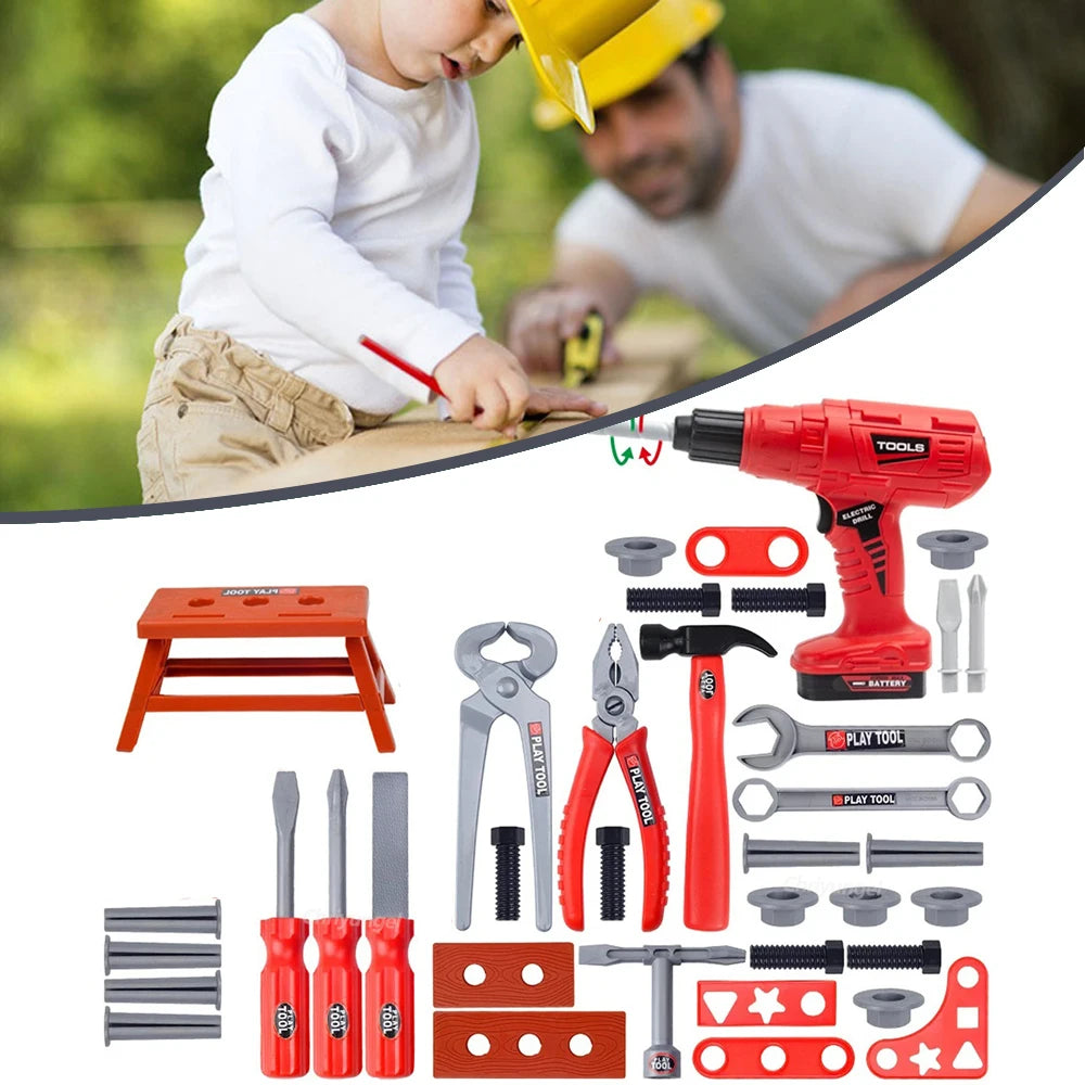 38/41 PCS Pretend Tools Kit Kids Play Repair Tool Set Plastic Construction Toys with Screwdrivers for Toddler Boys Girls Child ALPENZO