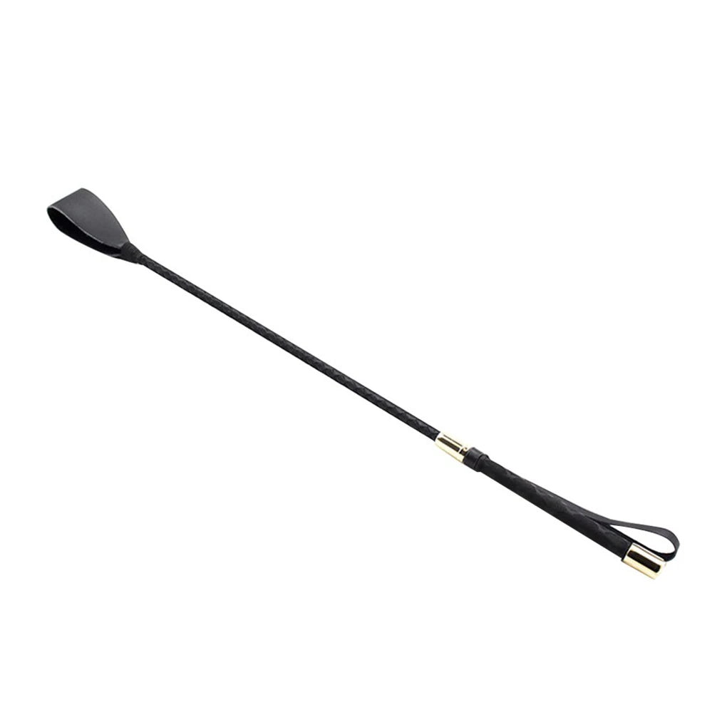 Riding Equestrian Whip Training PU Leather Lash Anti-slip Portable Learning for Outdoor Racing Performance Beginner