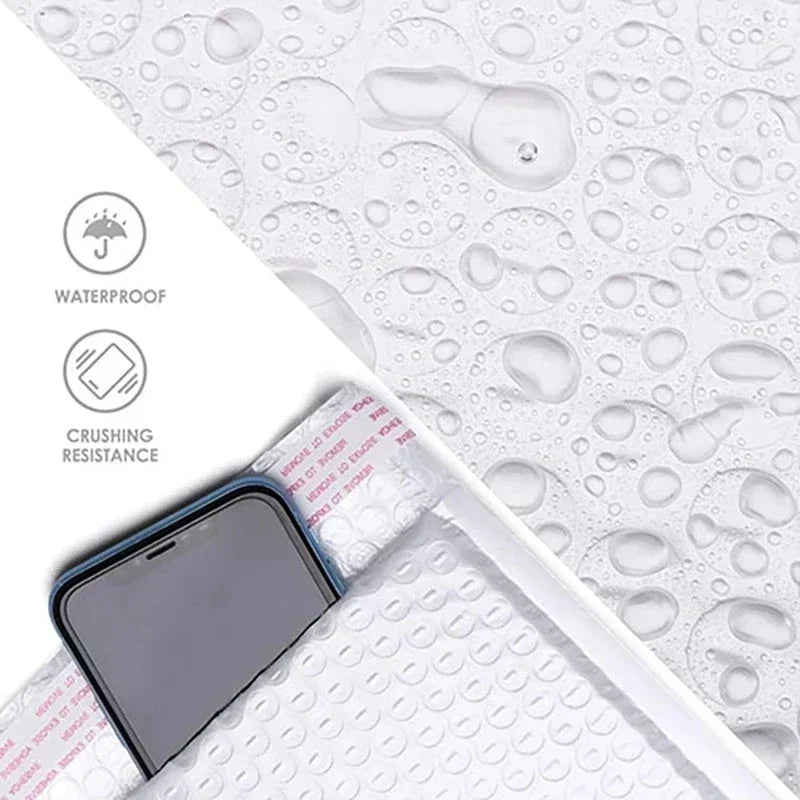 Multifunctional Self-Seal Business Mailing Packages White Foam Bubble Envelopes Adhesive Waterproof Shipping Bags for Packing ALPENZO