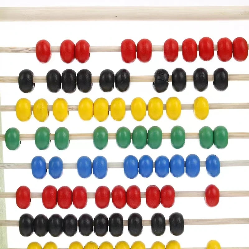 Montessori Teaching Aids Abacus Rack Children's Early Education Colorful Calculation Rack Ten Wooden Toys Back To School Gift ALPENZO