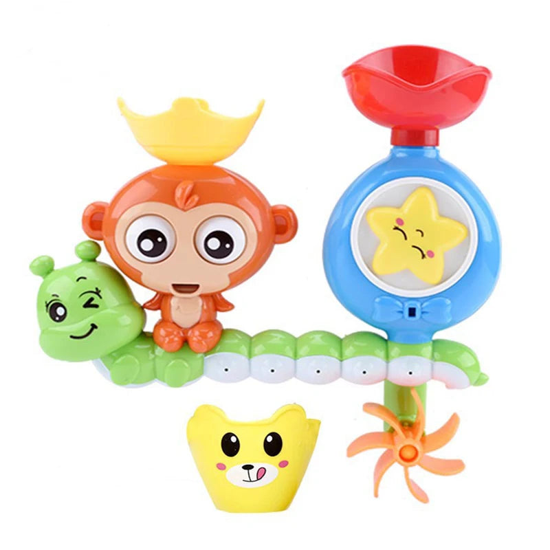 QWZ Baby Cartoon Monkey Classic Shower Bath Toy Animal Sprinkle Bathroom Swimming Bathing Shower Educational Toys For Kid Gift ALPENZO